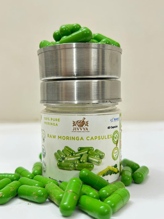 Jivvya Moringa Capsules (Plant-Based)